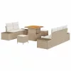 Kerti Kanapé Szett párnával 8 pcs Beige és krém 80 x 80 x 71 cm