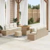 Kerti Kanapé Szett párnával 9 pcs Beige és krém 80 x 80 x 71 cm