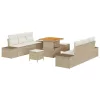 Kerti Kanapé Szett párnával 9 pcs Beige és krém 80 x 80 x 71 cm