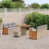 Kerti Kanapé Szett 9 pcs Beige és világosszürke 80 x 80 x 71 cm