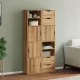 4 db tömörfa fenyőfa oldalsó szekrény ODDA 40x24x79 cm