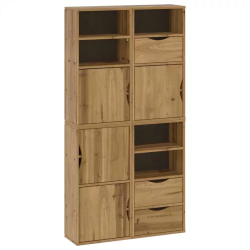 4 db tömörfa fenyőfa oldalsó szekrény ODDA 40x24x79 cm