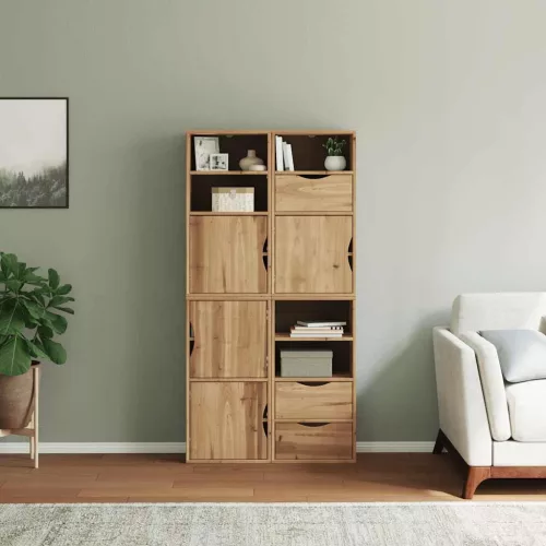 4 db tömörfa fenyőfa oldalsó szekrény ODDA 40x24x79 cm