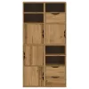 4 db tömörfa fenyőfa oldalsó szekrény ODDA 40x24x79 cm