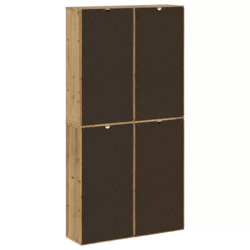 4 db tömörfa fenyőfa oldalsó szekrény ODDA 40x24x79 cm