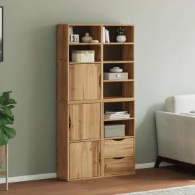 4 db tömörfa fenyőfa oldalsó szekrény ODDA 40x24x79 cm