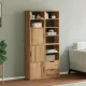 4 db tömörfa fenyőfa oldalsó szekrény ODDA 40x24x79 cm