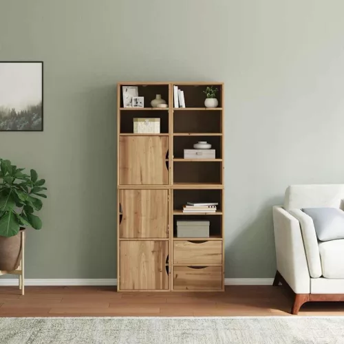 4 db tömörfa fenyőfa oldalsó szekrény ODDA 40x24x79 cm