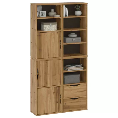 4 db tömörfa fenyőfa oldalsó szekrény ODDA 40x24x79 cm
