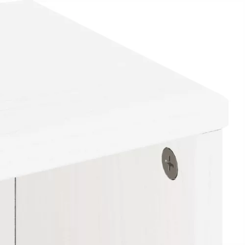 4 db fehér tömörfa fenyőfa oldalsó szekrény ODDA 40x24x79 cm
