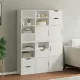 6 db fehér tömörfa fenyőfa oldalsó szekrény ODDA 40x24x79 cm