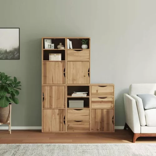 5 db tömörfa fenyőfa oldalsó szekrény ODDA 40x24x79 cm