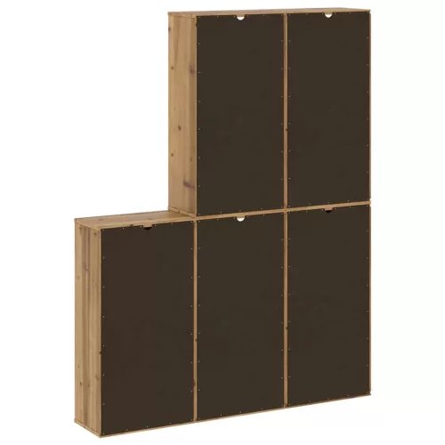 5 db tömörfa fenyőfa oldalsó szekrény ODDA 40x24x79 cm