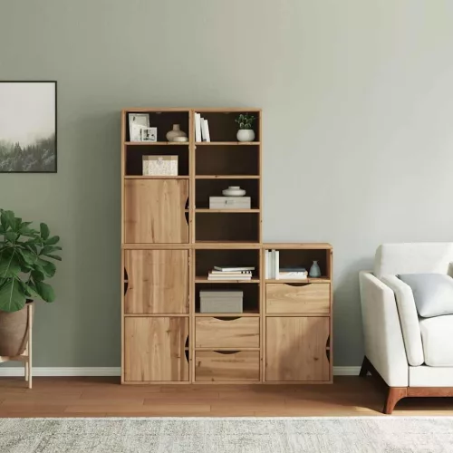5 db tömörfa fenyőfa oldalsó szekrény ODDA 40x24x79 cm