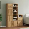 5 db tömörfa fenyőfa oldalsó szekrény ODDA 40x24x79 cm