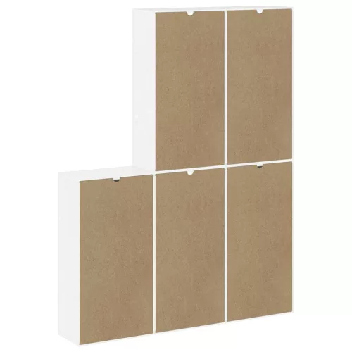 5 db fehér tömörfa fenyőfa oldalsó szekrény ODDA 40x24x79 cm