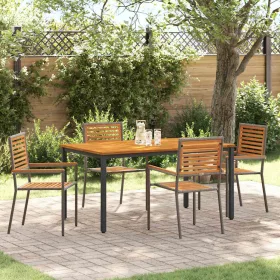   Kert étkező szett 5 pcs Szürke 150 x 90 x 75 cm polirattan