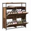 Cipőszekrény tárolóval Öreg fa 100 x 34 x 112 cm Faanyag