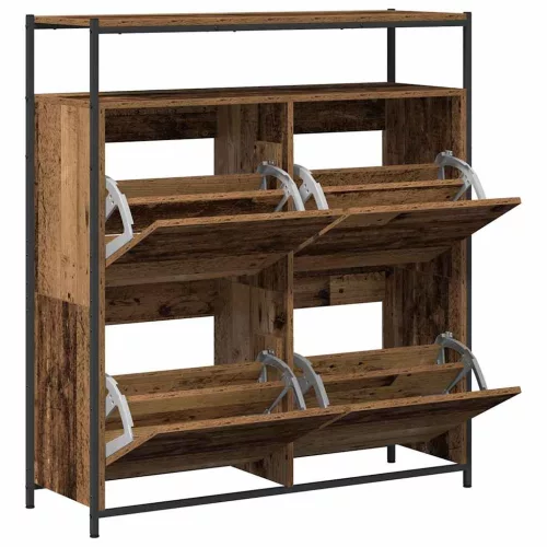 Cipőszekrény tárolóval Öreg fa 100 x 34 x 112 cm Faanyag