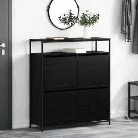   Cipőszekrény tárolóval Musta tammi 100 x 34 x 112 cm Faanyag
