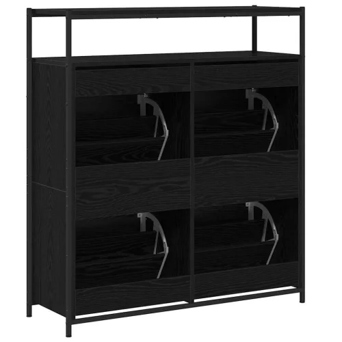 Cipőszekrény tárolóval Musta tammi 100 x 34 x 112 cm Faanyag