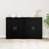 Magasfiú 2 pcs Musta tammi 60 x 31 x 70 cm Faanyag