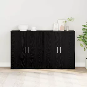 Magasfiú 2 pcs Musta tammi 60 x 31 x 70 cm Faanyag