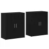 Magasfiú 2 pcs Musta tammi 60 x 31 x 70 cm Faanyag