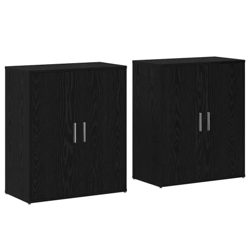 Magasfiú 2 pcs Musta tammi 60 x 31 x 70 cm Faanyag