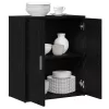 Magasfiú 2 pcs Musta tammi 60 x 31 x 70 cm Faanyag