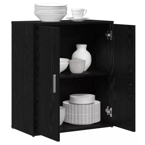 Magasfiú 2 pcs Musta tammi 60 x 31 x 70 cm Faanyag