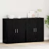 Magasfiú 2 pcs Musta tammi 60 x 31 x 70 cm Faanyag