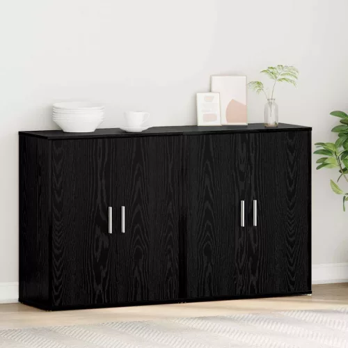 Magasfiú 2 pcs Musta tammi 60 x 31 x 70 cm Faanyag