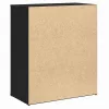 Magasfiú 2 pcs Musta tammi 60 x 31 x 70 cm Faanyag