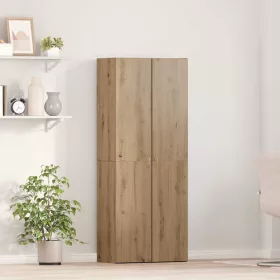   Irodai szekrény polcokkal kézműves tölgy 60 x 32 x 153 Faanyag
