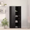 Irodai szekrény polcokkal Musta tammi 60 x 32 x 153 Faanyag