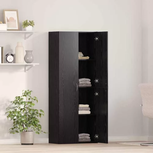 Irodai szekrény polcokkal Musta tammi 60 x 32 x 153 Faanyag