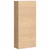 Highboard kézműves tölgy 80 x 35 x 180 cm Faanyag