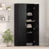 Highboard Musta tammi 80 x 35 x 180 cm Faanyag