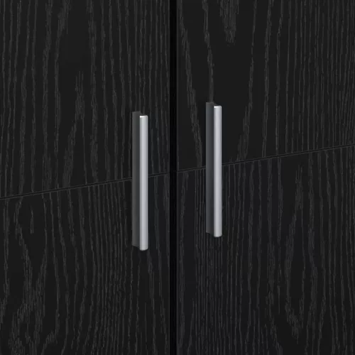 Highboard Musta tammi 80 x 35 x 180 cm Faanyag