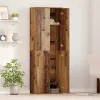 Highboard Öreg fa 60 x 35 x 180 cm Faanyag