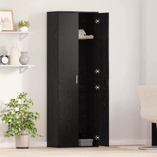 Highboard Musta tammi 60 x 35 x 180 cm Faanyag
