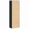 Highboard Musta tammi 60 x 35 x 180 cm Faanyag