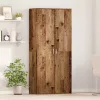 Magasító polcokkal tárolóval Öreg fa 80 x 39 x 178 cm Faanyag