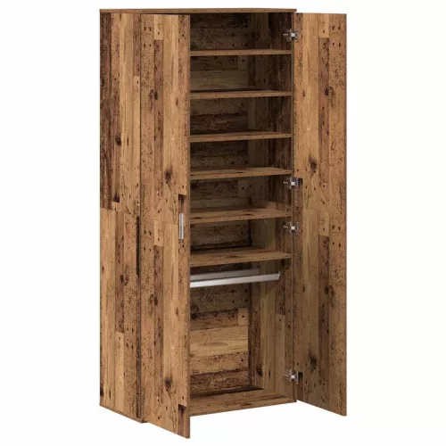 Magasító polcokkal tárolóval Öreg fa 80 x 39 x 178 cm Faanyag