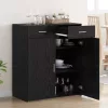 Tárolószekrény fiókkal Musta tammi 80 x 42.5 x 93.5 cm Faanyag