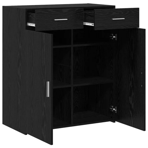 Tárolószekrény fiókkal Musta tammi 80 x 42.5 x 93.5 cm Faanyag