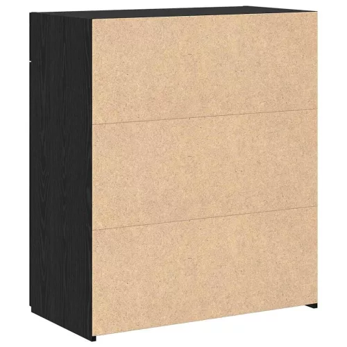 Tárolószekrény fiókkal Musta tammi 80 x 42.5 x 93.5 cm Faanyag