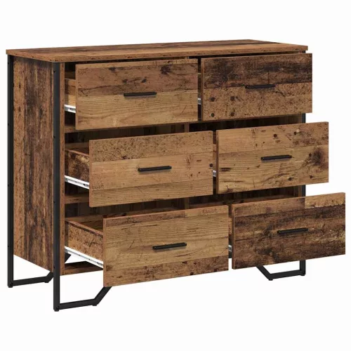 Fiókos Szekrény fiókkal Öreg fa 91 x 35.5 x 74.5 cm Faanyag