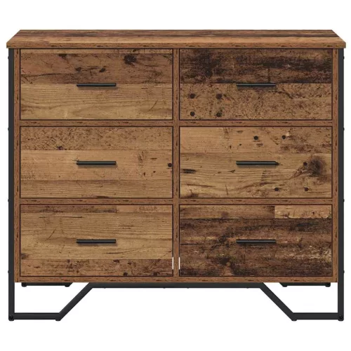 Fiókos Szekrény fiókkal Öreg fa 91 x 35.5 x 74.5 cm Faanyag